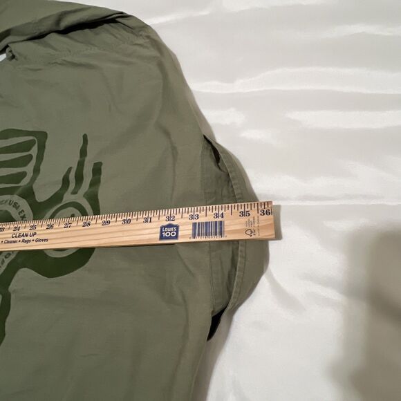 Vintage Mecca Military Style Shirt Men’s Large Tan Paratrooper Skater Rapper Y2K - Picture 9 of 12